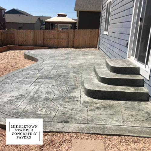 smoothing the concrete patios